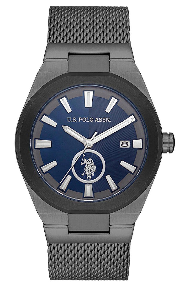U.S. Polo Assn USPA1062-06 Takvimli 42 mm Füme Çelik Kordon Analog Erkek Kol Saati