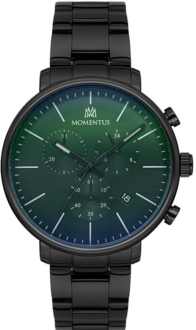Momentus CC293N-10SX Takvimli 44 mm Siyah Çelik Kordon Analog Kol Saati