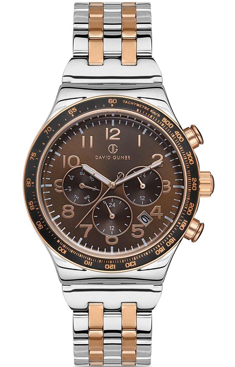 David Guner DG-8245GA-E6 Takvimli 42 mm Çelik Kordon Analog Erkek Kol Saati
