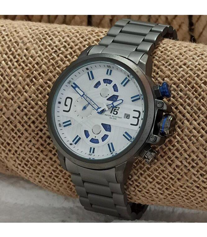 Ata Saat 3610G Takvimli 46 mm Metal Kordon Analog Erkek Kol Saati