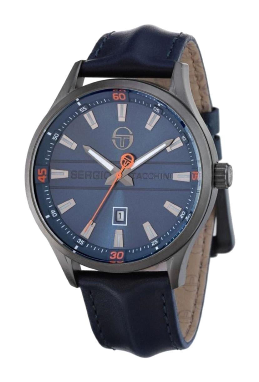Sergio Tacchini ST.1.10004.4 Takvimli Lacivert Deri Kordon Analog Erkek Kol Saati
