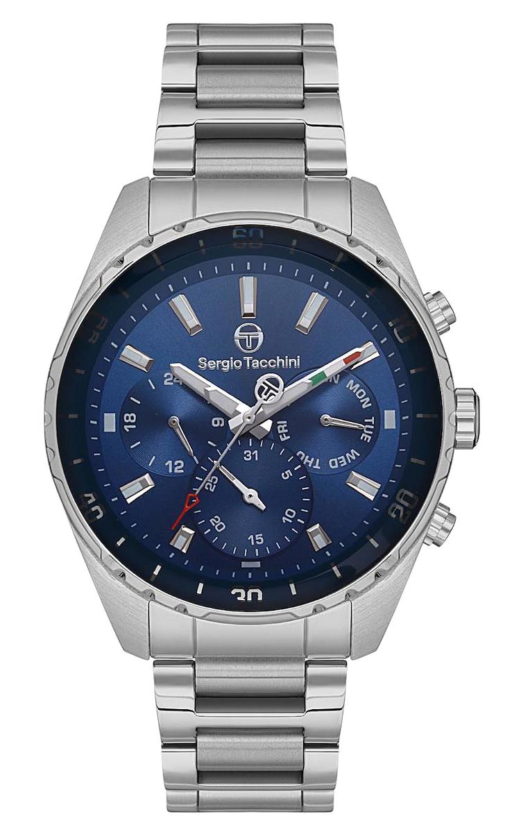 Sergio Tacchini ST.1.10387.2 Takvimli Metal Kordon Analog Erkek Kol Saati
