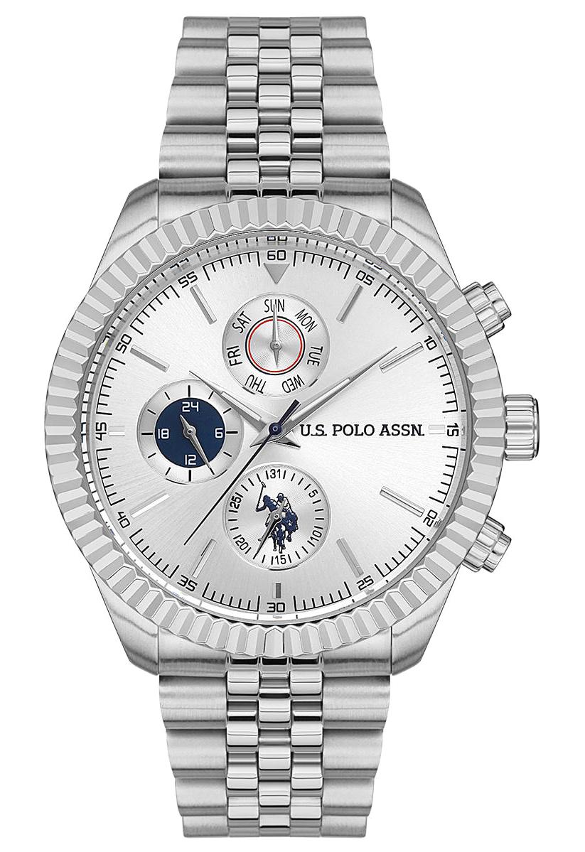 U.S. Polo Assn USPA1054-01 Takvimli 44 mm Çelik Kordon Analog Erkek Kol Saati