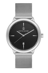 David Guner DG-8201GC-A2 Takvimli 42 mm Çelik Kordon Analog Kol Saati