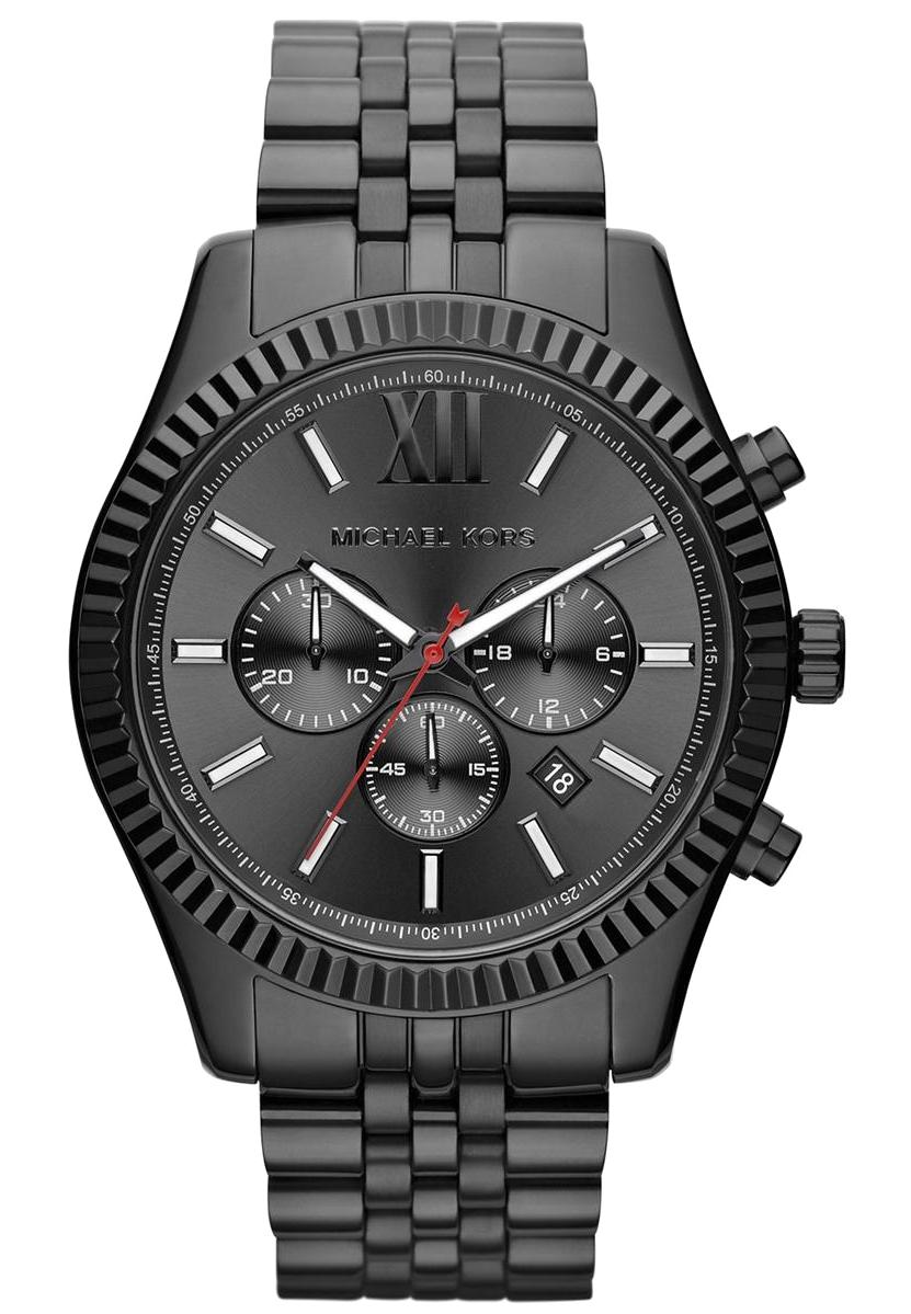 Michael Kors MK8320 Takvimli 44 mm Siyah Çelik Kordon Analog Erkek Kol Saati