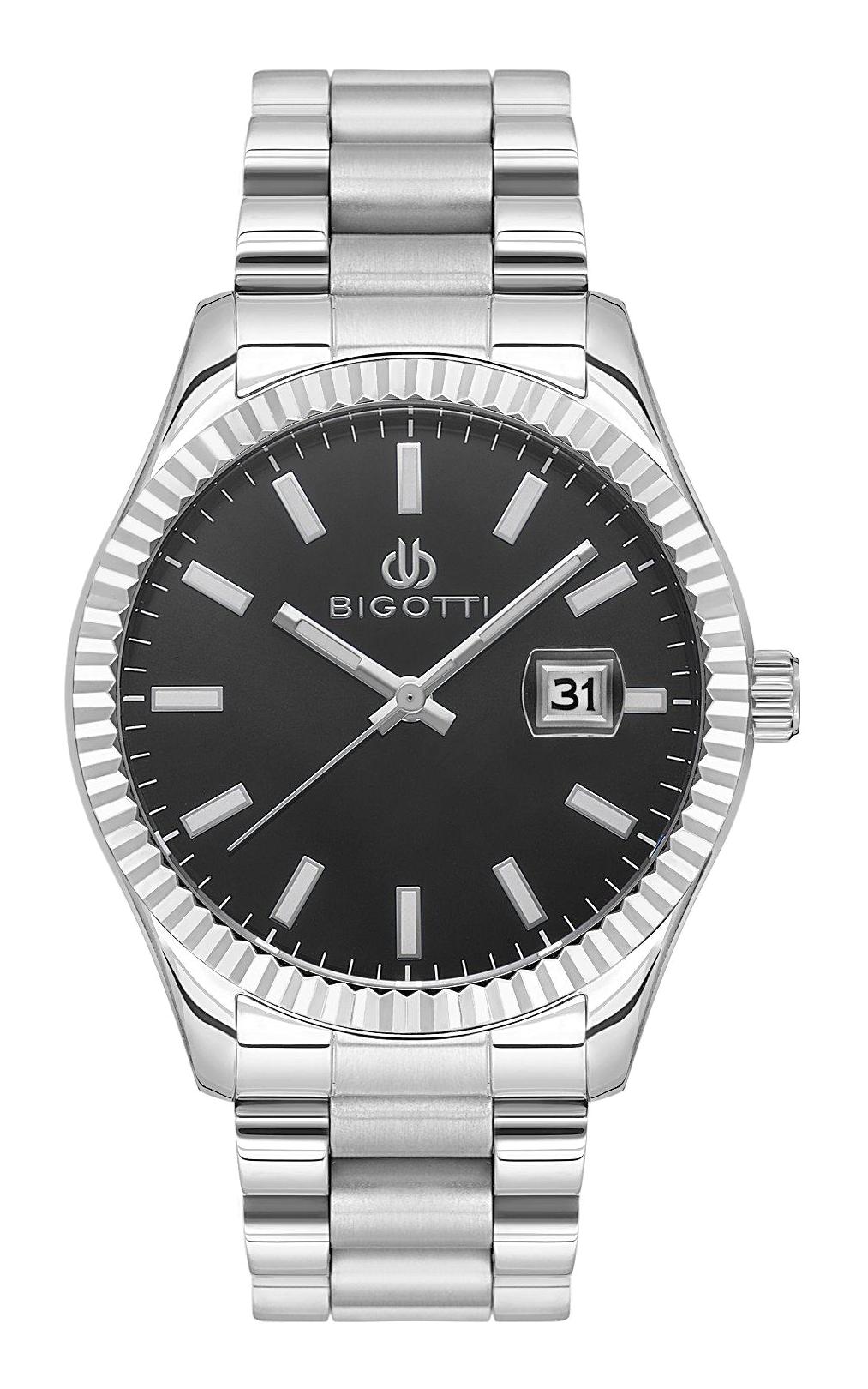 Bigotti BG.1.10185.1 Takvimli 43 mm Çelik Kordon Analog Erkek Kol Saati