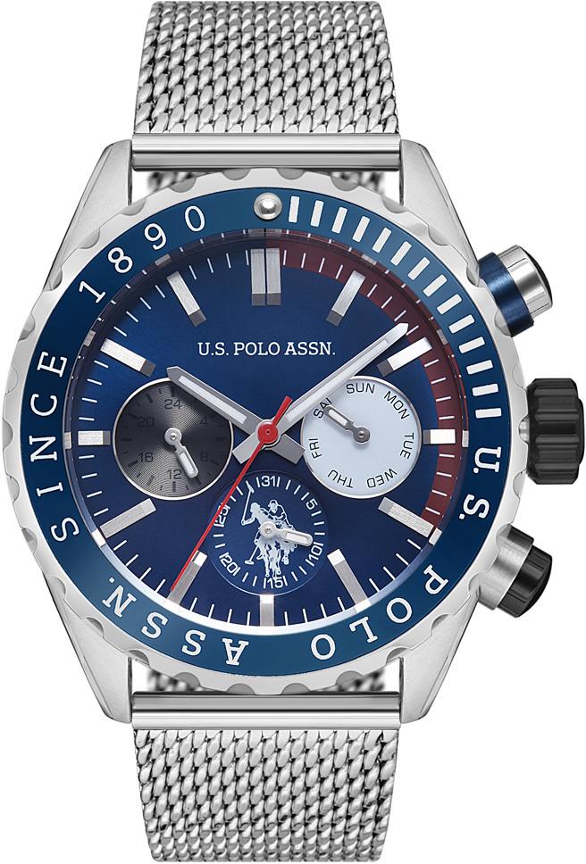 U.S. Polo Assn USPA1025-02 Takvimli 46 mm Çelik Kordon Analog Erkek Kol Saati