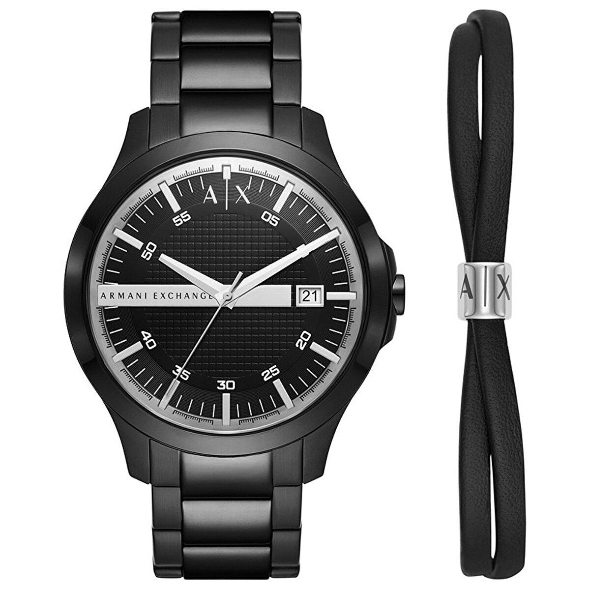 Armani Exchange AX7134 Takvimli 46 mm Siyah Çelik Kordon Analog Erkek Kol Saati
