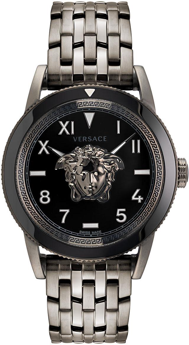 Versace VRSCVE2V00522 43 mm Füme Çelik Kordon Analog Kol Saati