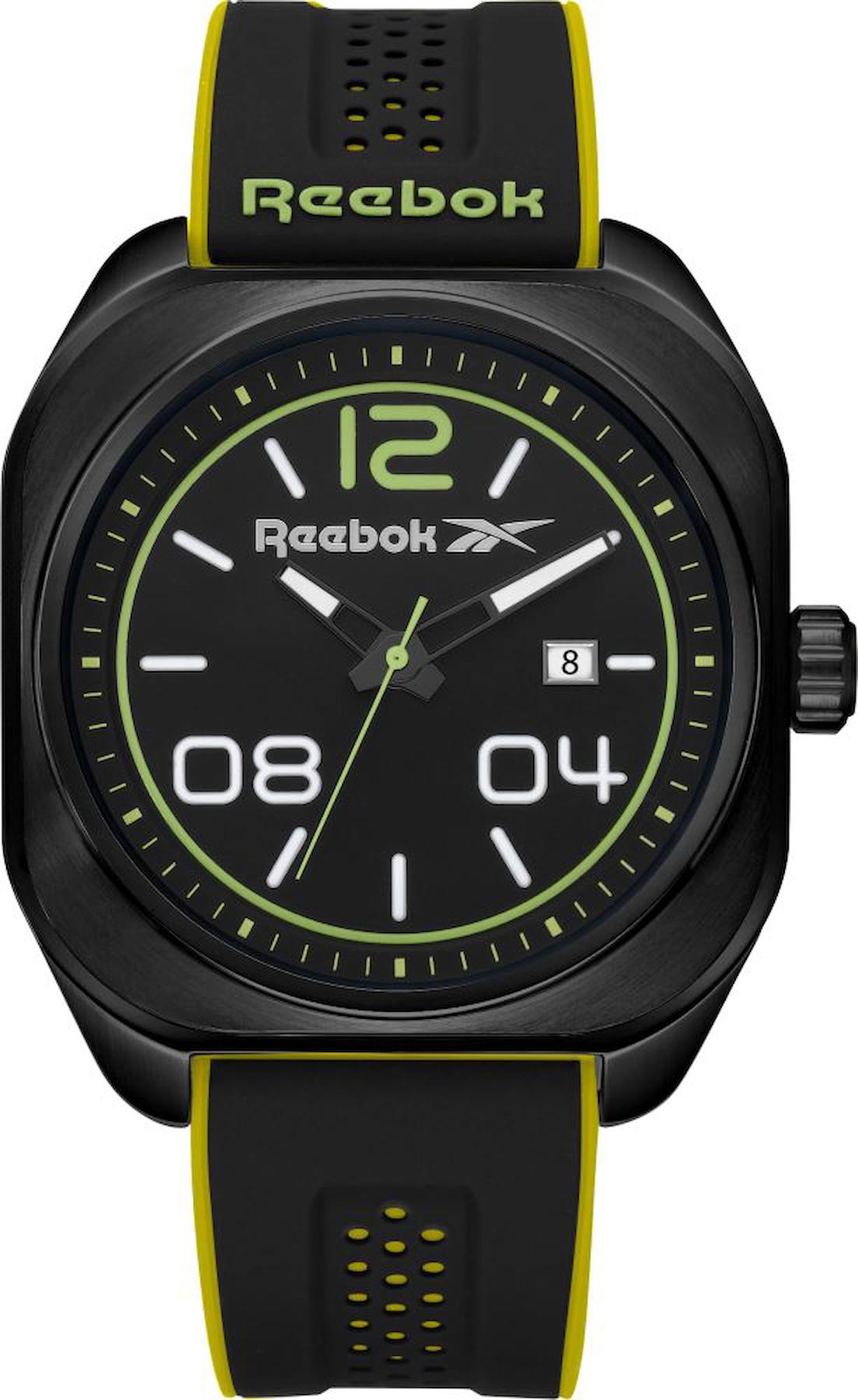 Reebok RV-BRE-G3-SBIB-BW Takvimli 45 mm Siyah Plastik Kordon Analog Erkek Kol Saati