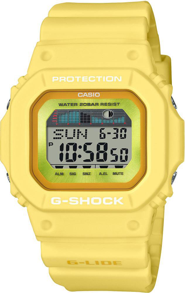 Casio GLX-5600RT-9D Takvimli 43 mm Sarı Silikon Kordon Analog Kol Saati
