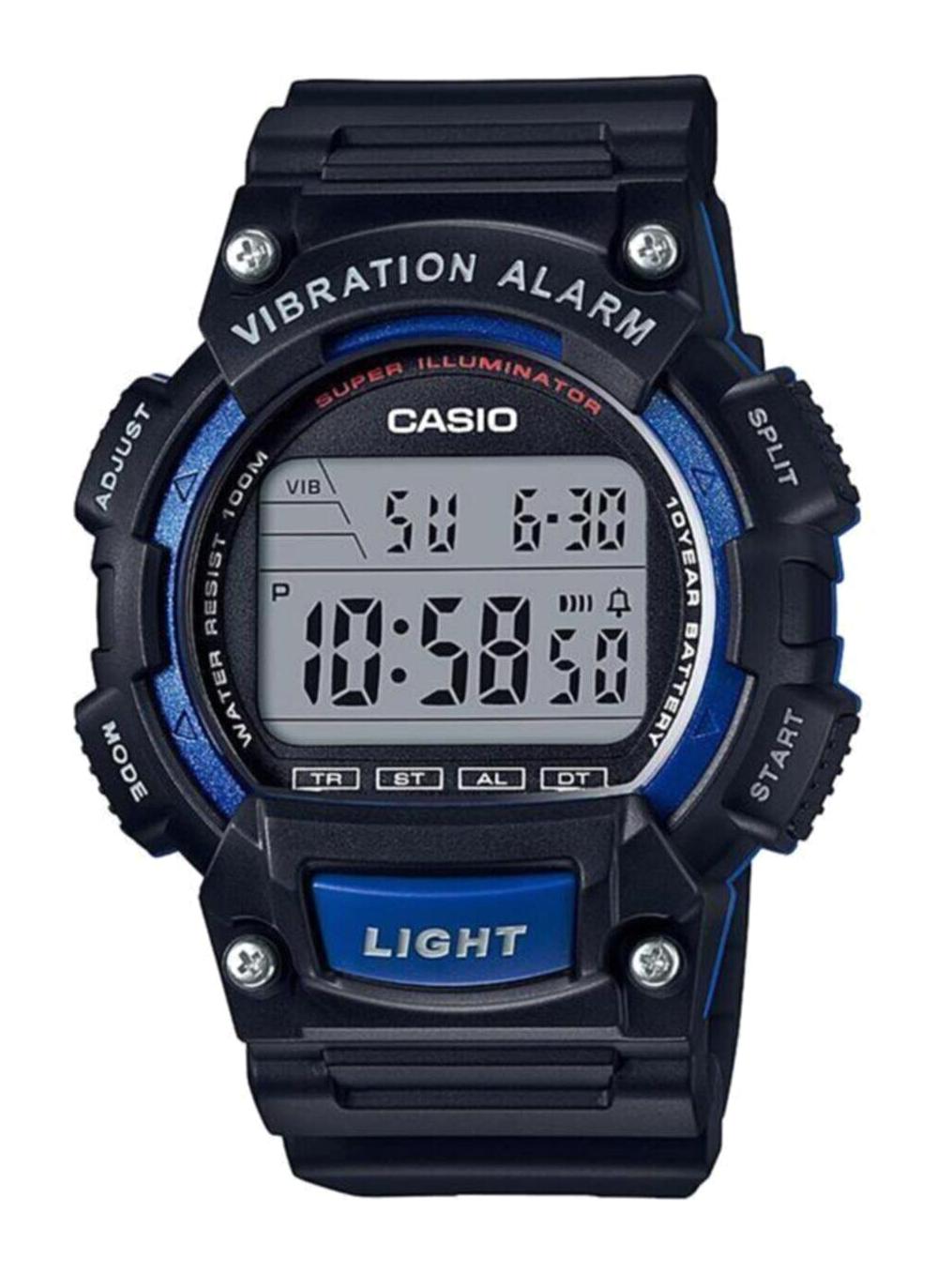 Casio W-736H-2AVDF Takvimli Siyah Silikon Kordon Dijital Erkek Kol Saati