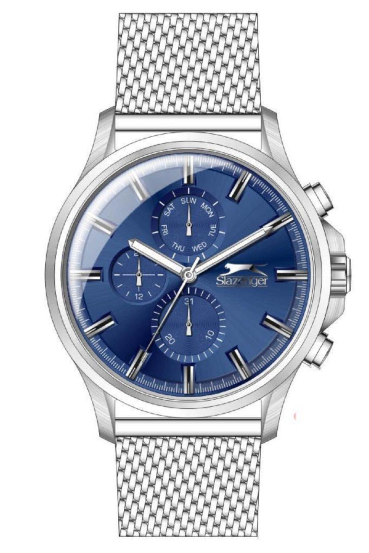 Slazenger SL.09.1889.2.01 Takvimli 45 mm Çelik Kordon Analog Erkek Kol Saati