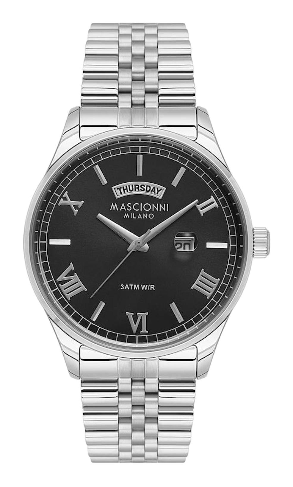 Mascionni M.1.2001.2 Takvimli 45 mm Çelik Kordon Analog Erkek Kol Saati