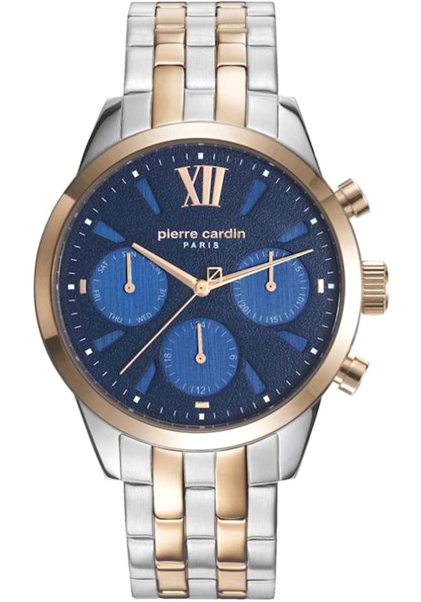 Pierre Cardin 108091F06 Takvimli Altın-Metal Kordon Analog Erkek Kol Saati