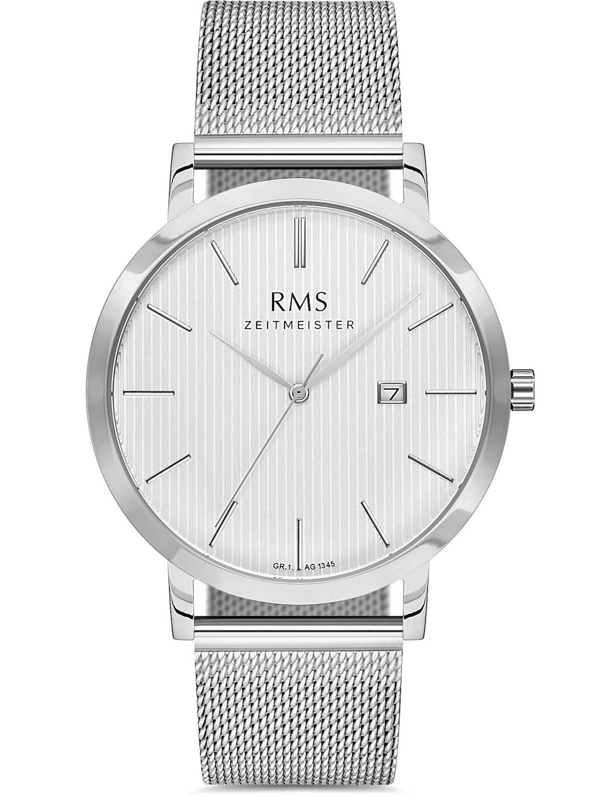 Grand Romanson GR.1.AG1345.01 Takvimli 43 mm Çelik-Hasır Kordon Analog Erkek Kol Saati