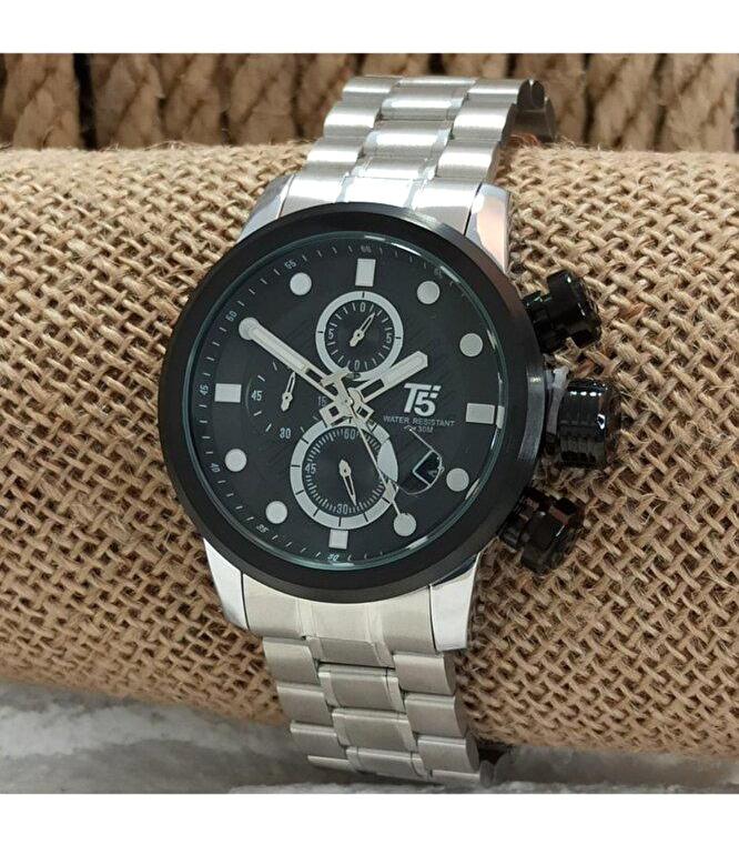 Ata Saat H3587G Takvimli 45 mm Metal Kordon Analog Erkek Kol Saati