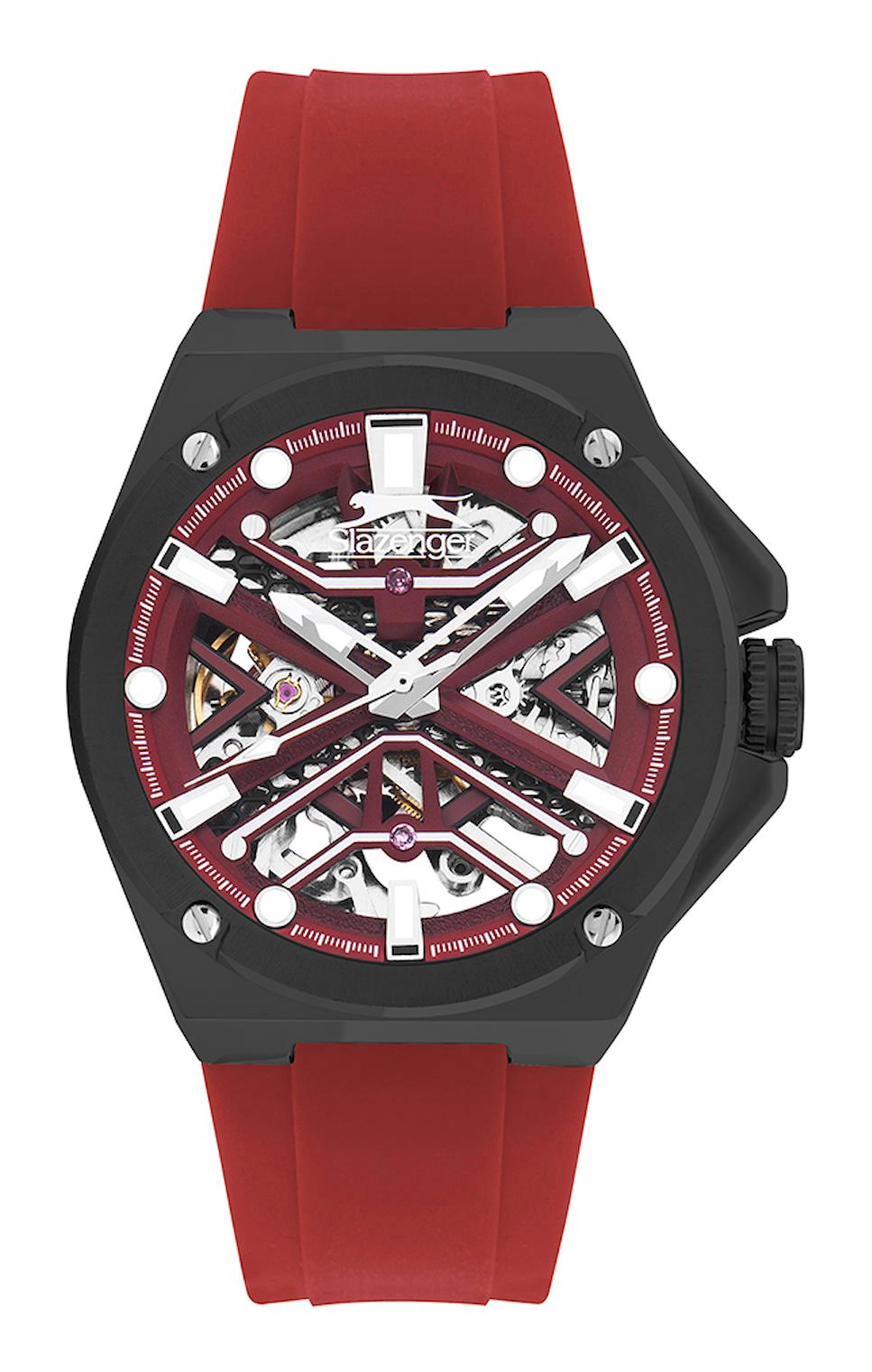Slazenger SL.09.2265.1.03 44 mm Kırmızı Plastik Kordon Analog Erkek Kol Saati