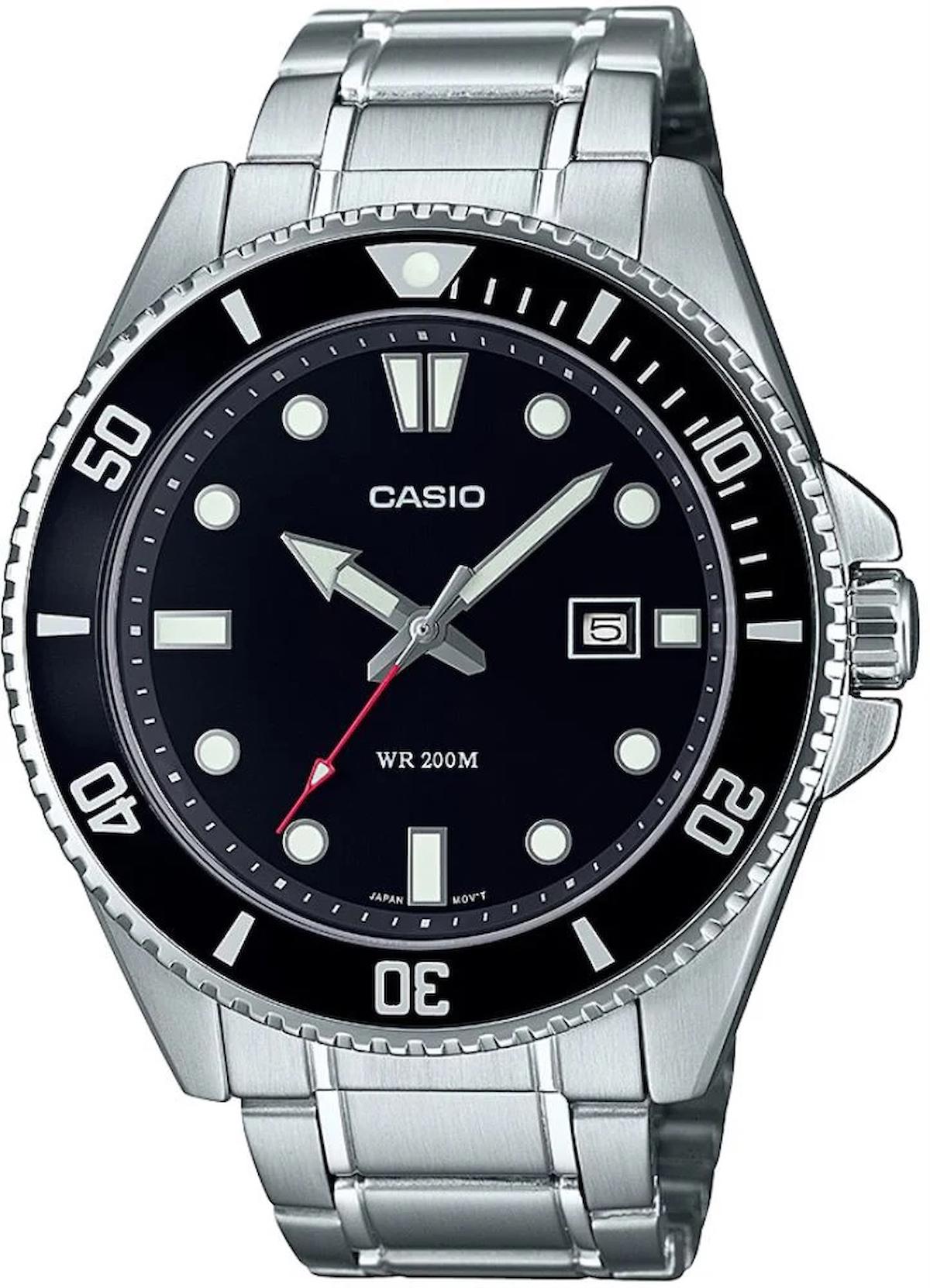 Casio MDV-107D-1A1VDF Takvimli 46 mm Çelik Kordon Analog Erkek Kol Saati
