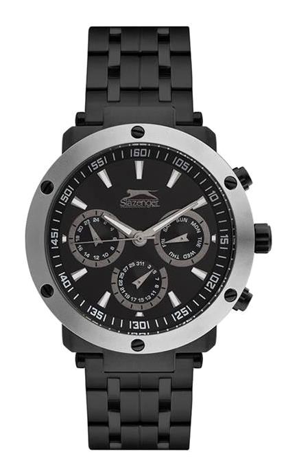 Slazenger SL.09.1804.2.05 Takvimli 44 mm Siyah Çelik Kordon Analog Erkek Kol Saati