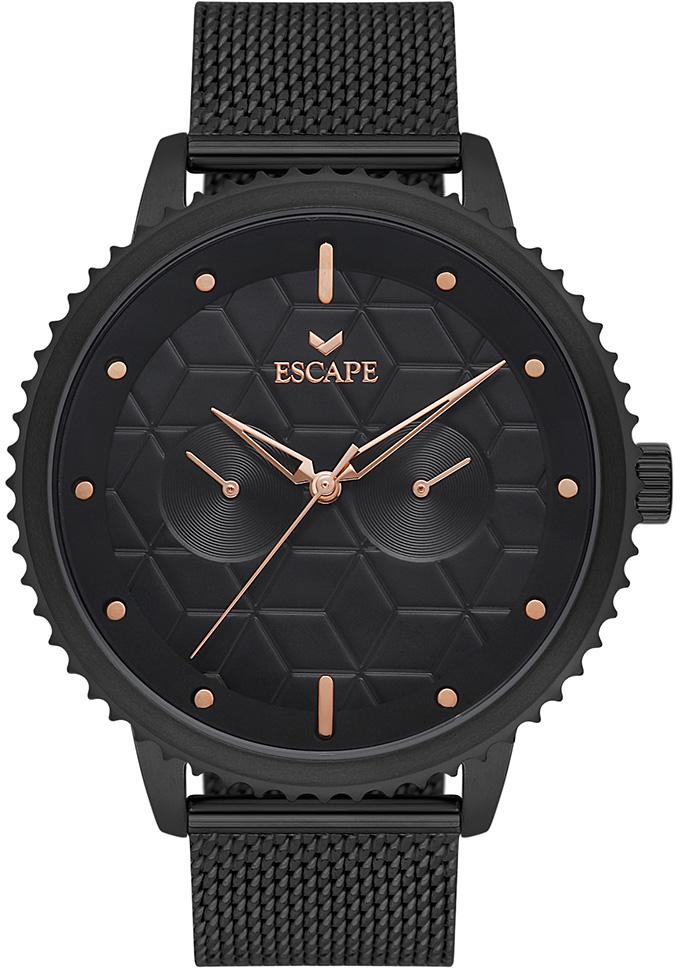 Escape ESCP102303 Siyah Çelik Kordon Analog Erkek Kol Saati