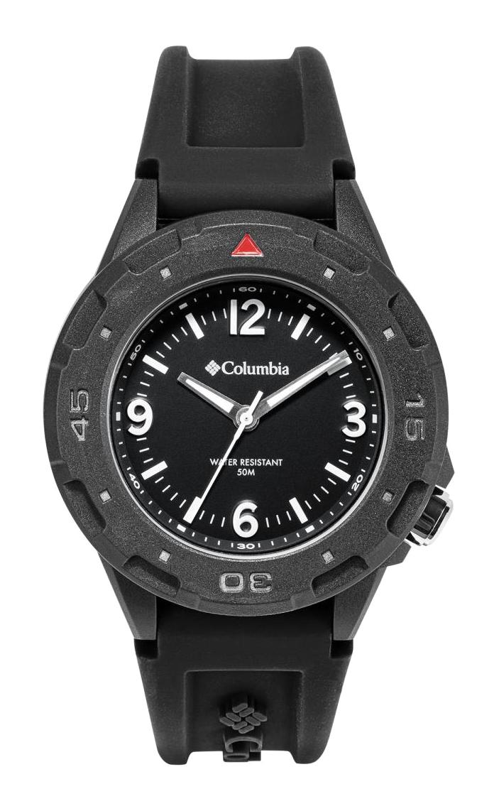 Columbia CSS13-001 44 mm Siyah Silikon Kordon Analog Erkek Kol Saati