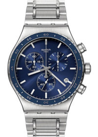 Swatch YVS496G Takvimli 44 mm Çelik Kordon Analog Erkek Kol Saati