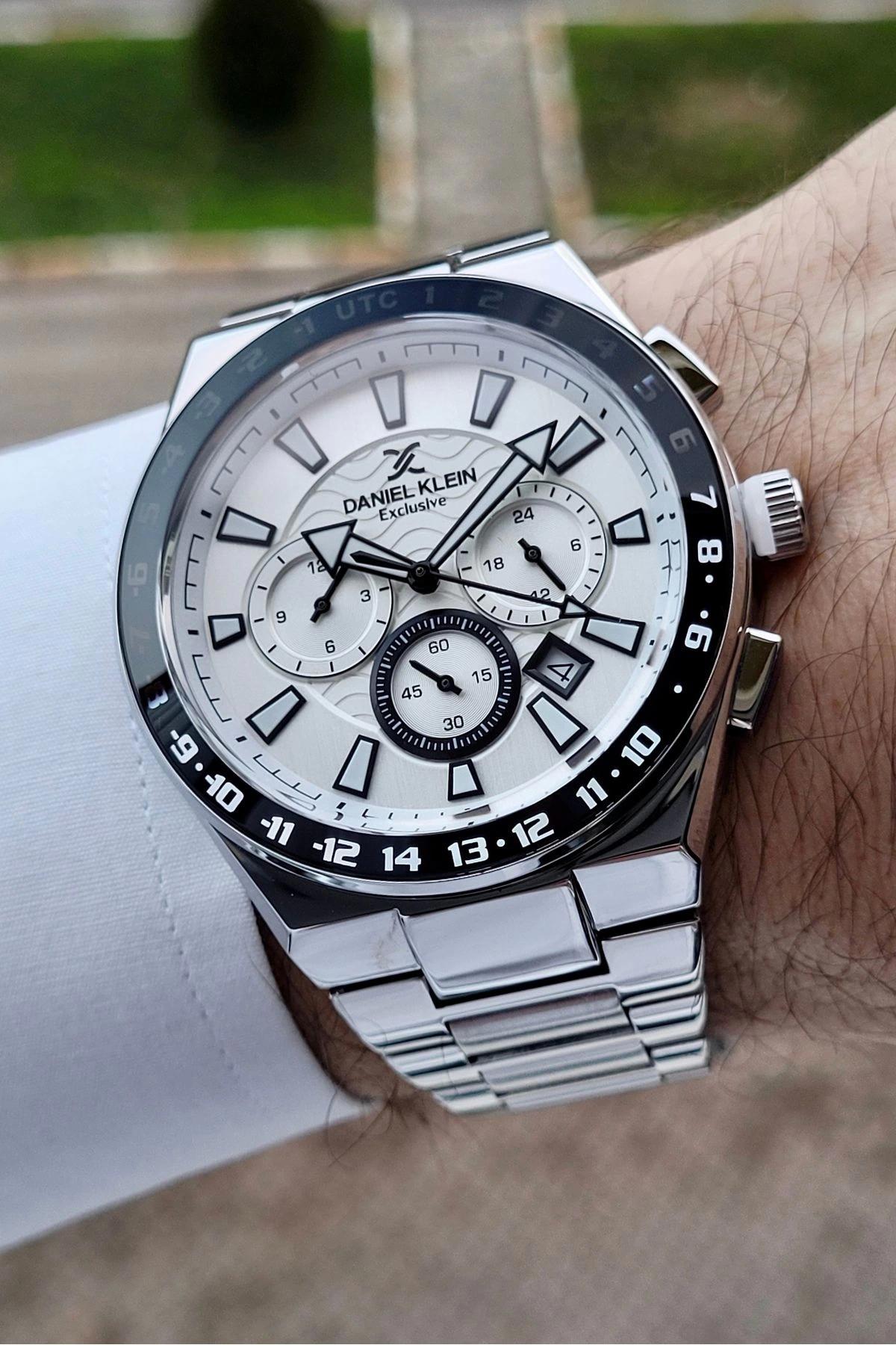 Daniel Klein DKISTE982 Takvimli 42 mm Çelik Kordon Analog Erkek Kol Saati