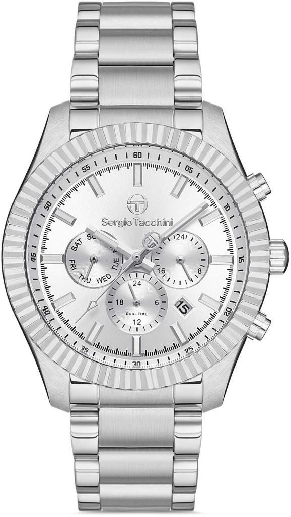 Sergio Tacchini ST.1.10185.2 Takvimli 42 mm Çelik Kordon Analog Kol Saati