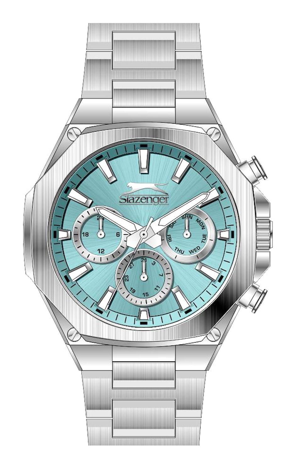 Slazenger SL.09.2322.2.06 Takvimli 45 mm Çelik Kordon Analog Erkek Kol Saati