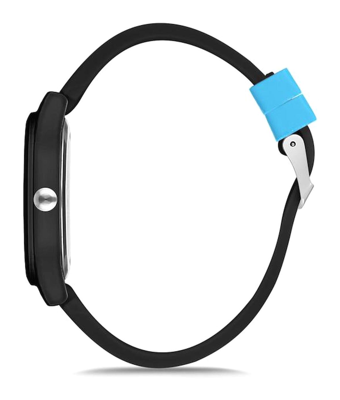 Aqua Di Polo APWR014001 30 mm Siyah Plastik-Silikon Kordon Analog Erkek Kol Saati