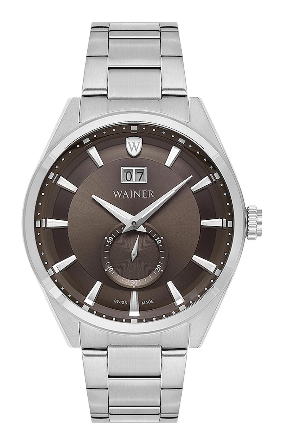 Wainer WA.17000-B Pusulalı Takvimli 40 mm Çelik Kordon Analog Erkek Kol Saati