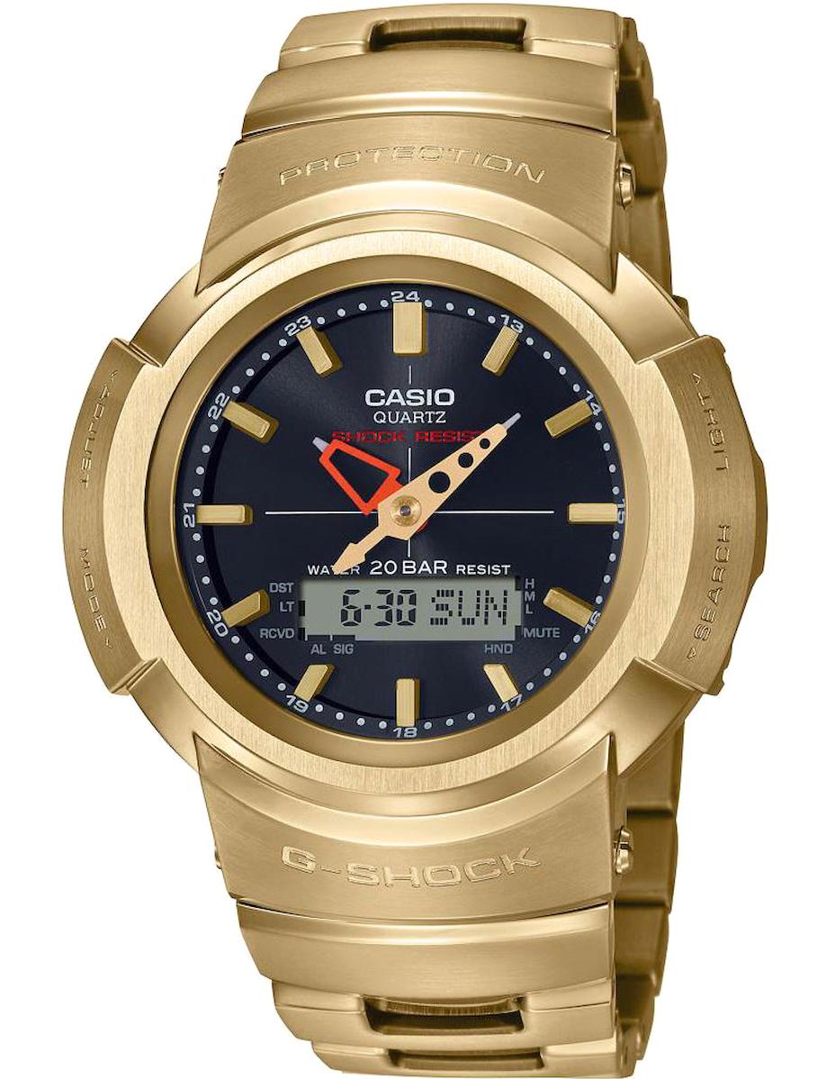 Casio AWM-500GD-9ADR Takvimli 44.5 mm Altın Çelik Kordon Analog Erkek Kol Saati