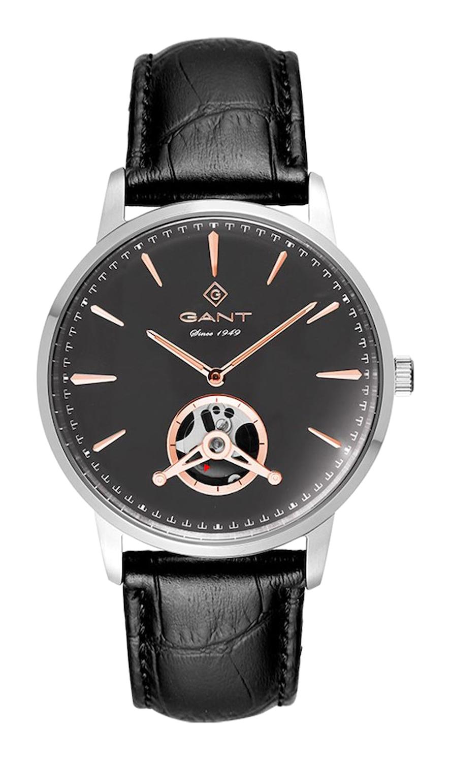 Gant G153003 43 mm Siyah Deri Kordon Analog Kol Saati