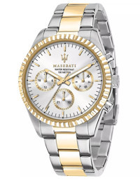 Maserati R8853100021 Takvimli 43 mm Altın-Çelik Kordon Analog Erkek Kol Saati