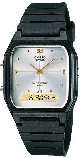 Casio AW-48HE-7A Takvimli 37 mm Siyah Silikon Kordon Analog Kol Saati