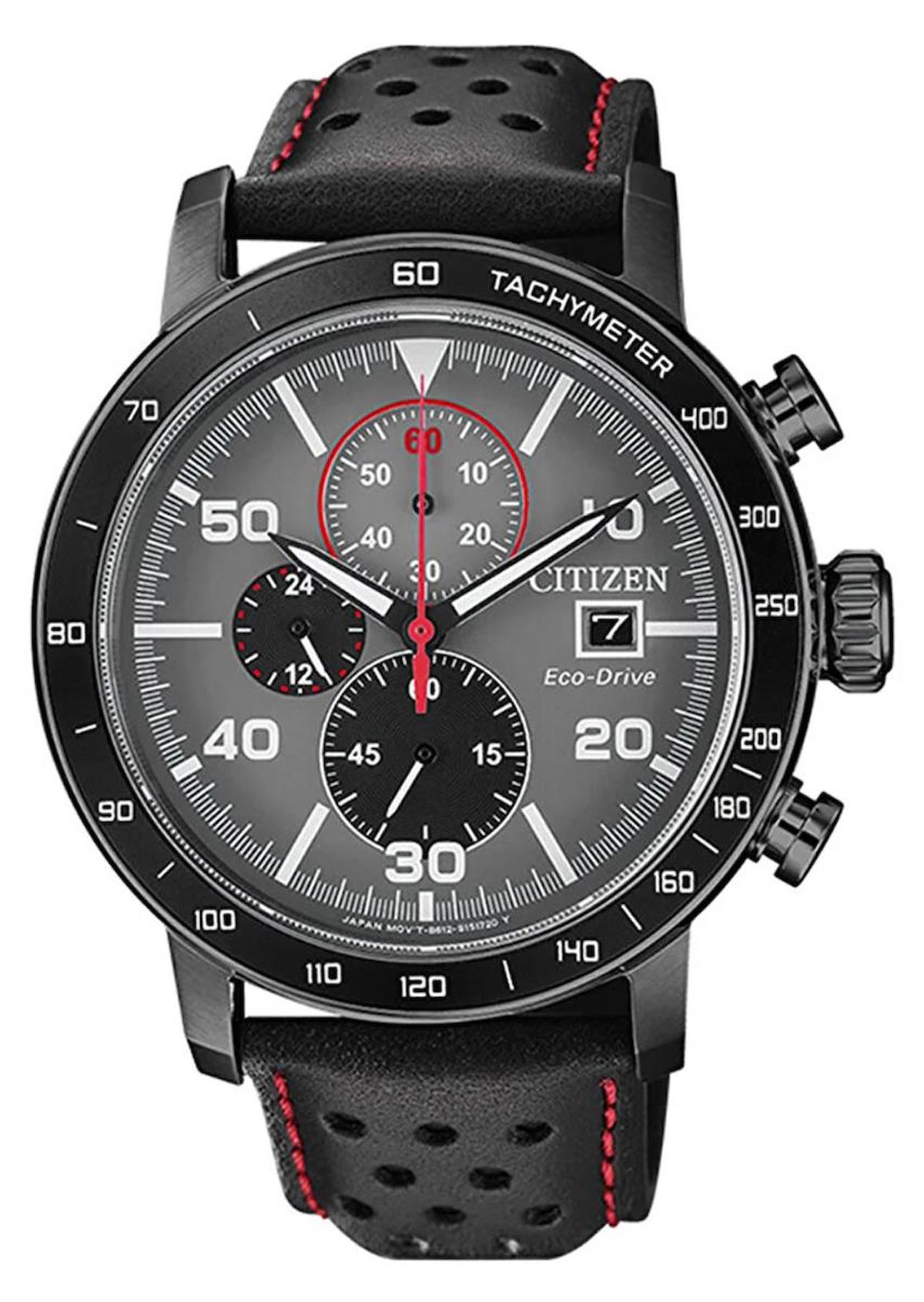 Citizen CA0645-15H Takvimli 44 mm Siyah Deri Kordon Analog Erkek Kol Saati