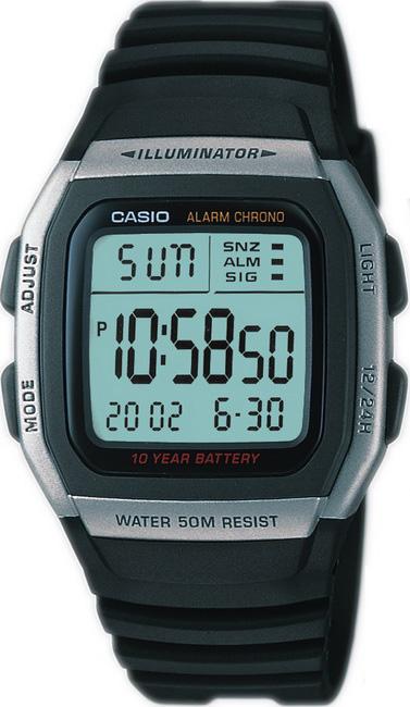 Casio W-96H-1AVDF Takvimli Siyah Çelik Kordon Dijital Kol Saati