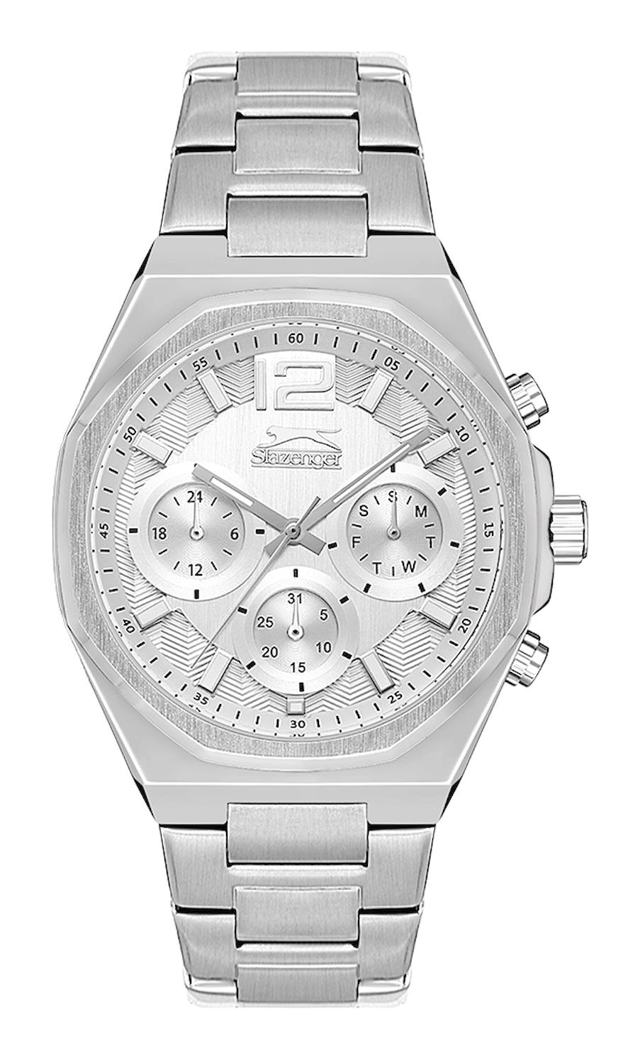 Slazenger SL.09.2106.2.01 Takvimli 44 mm Çelik Kordon Analog Erkek Kol Saati