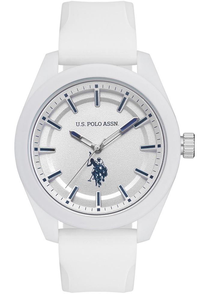 U.S. Polo Assn USPA1022-03 43 mm Beyaz Silikon Kordon Analog Erkek Kol Saati