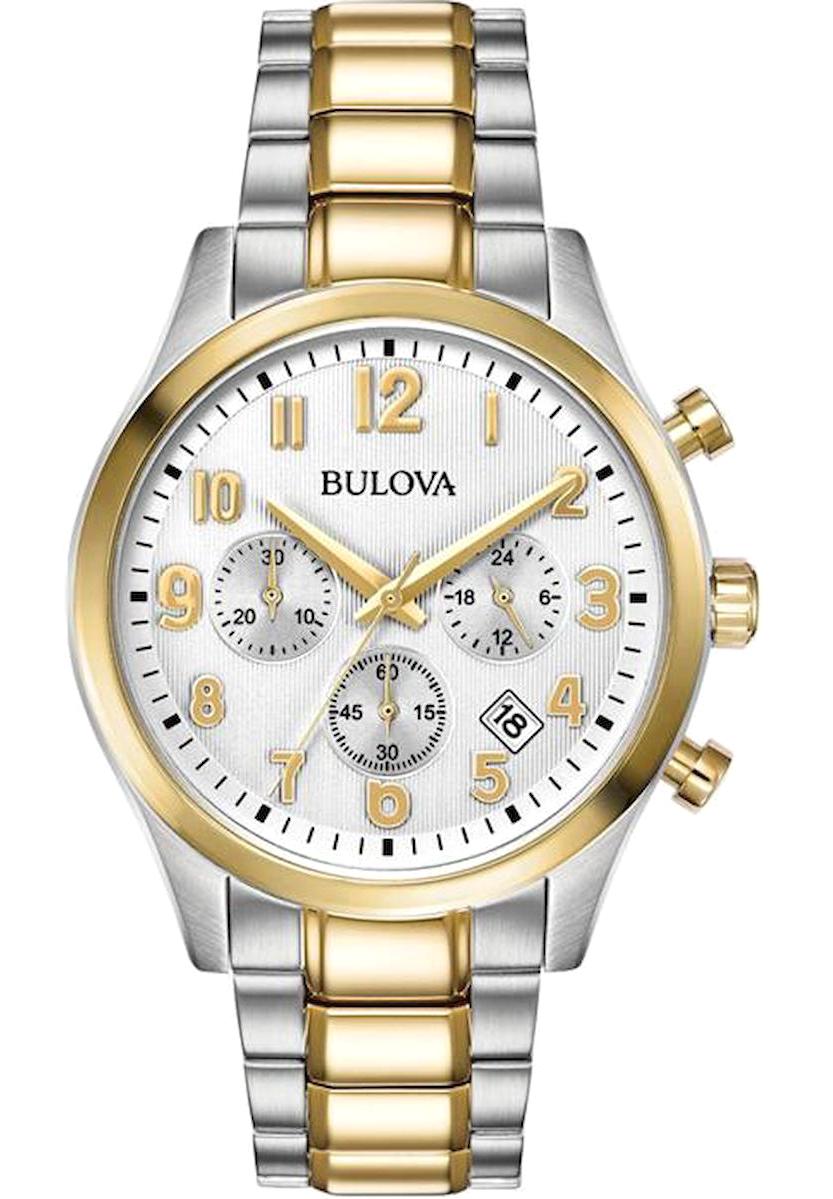 Bulova 98B330 Takvimli 41 mm Altın-Çelik Kordon Analog Erkek Kol Saati