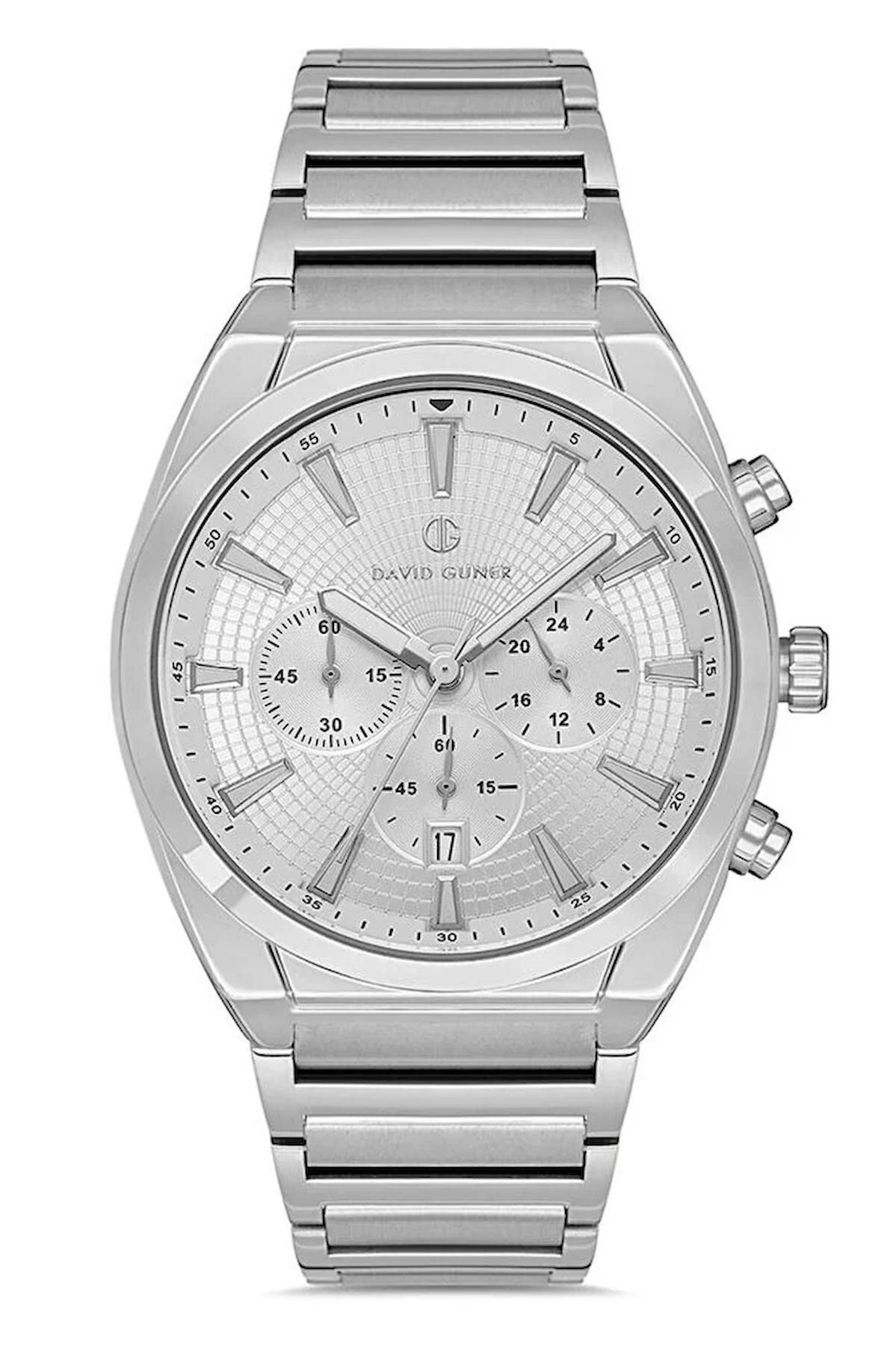 David Guner DG-8621GA-A1 Takvimli 42 mm Metal Kordon Analog Erkek Kol Saati