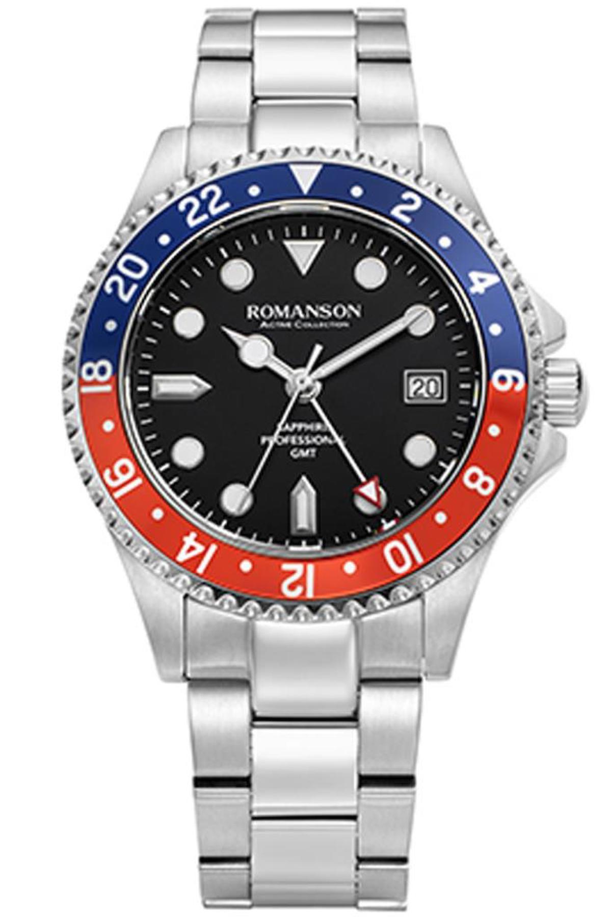 Romanson AM0004FMWWA32W Takvimli 41 mm Çelik Kordon Analog Erkek Kol Saati