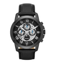 Fossil ME3028 Takvimli 44 mm Siyah Deri Kordon Analog Erkek Kol Saati