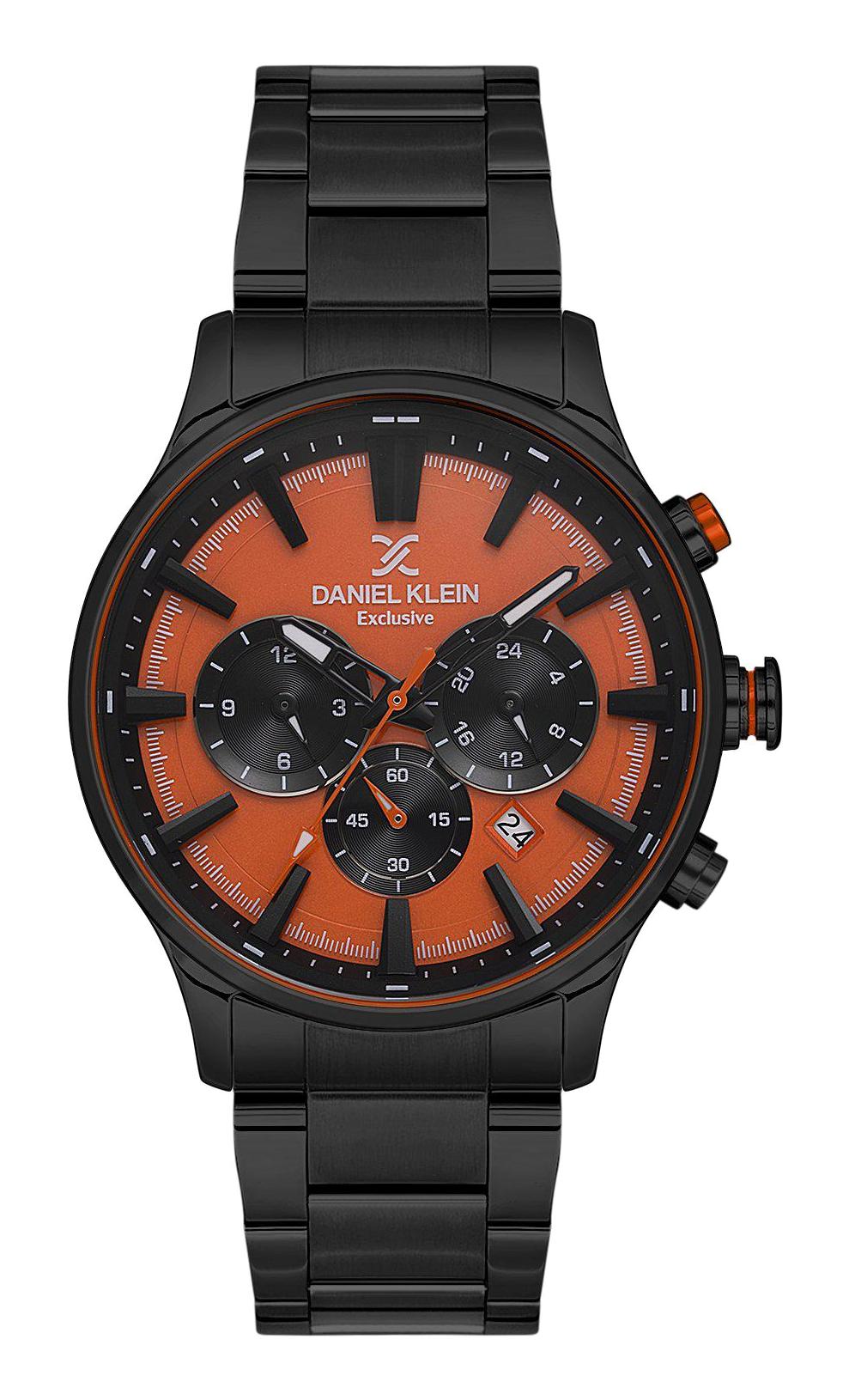 Daniel Klein DK.1.13643-7 Takvimli 44 mm Siyah Çelik Kordon Analog Erkek Kol Saati