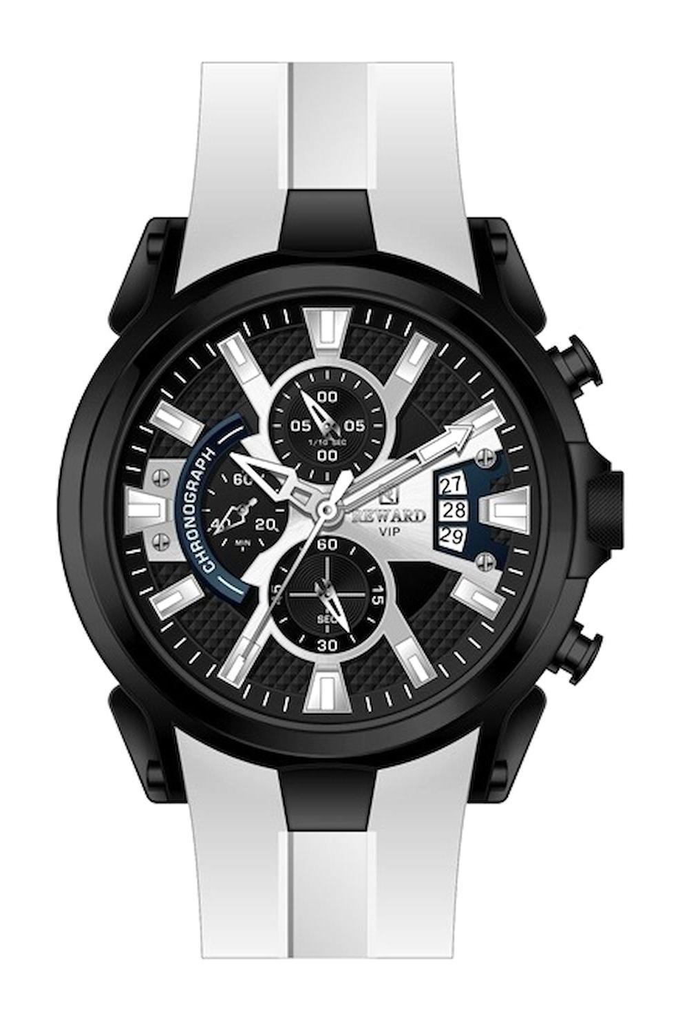 Reward A143923 Takvimli 47 mm Beyaz Silikon Kordon Analog Erkek Kol Saati
