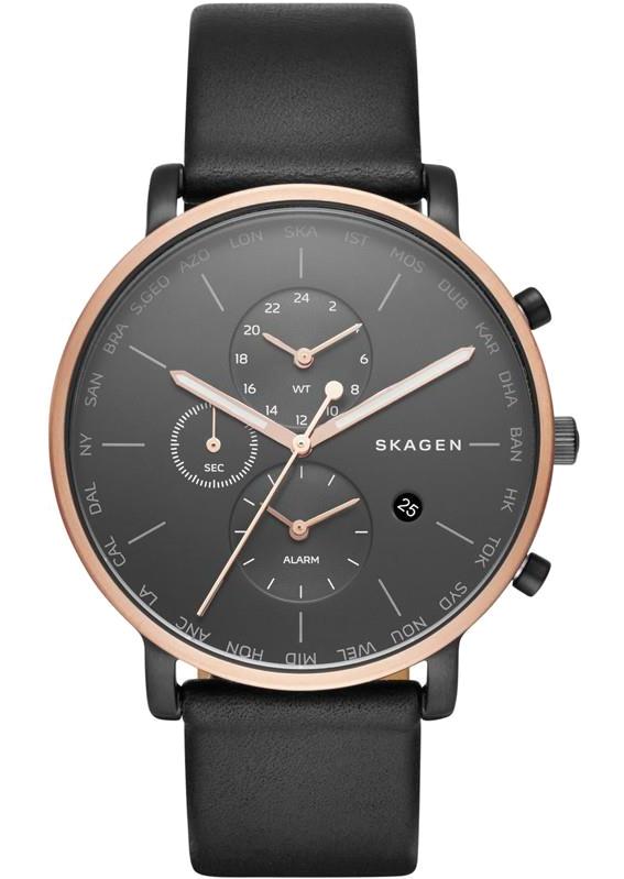 Skagen SKW6300 Takvimli 42 mm Siyah Deri Kordon Analog Erkek Kol Saati