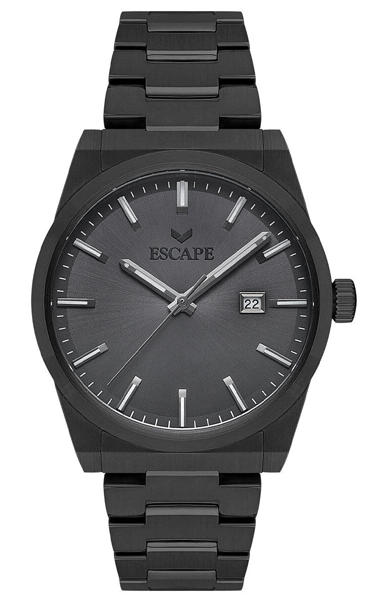 Escape ESCP103404 Takvimli 40 mm Siyah Çelik Kordon Analog Erkek Kol Saati