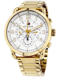 Tommy Hilfiger TH1791455 Takvimli 44 mm Altın Çelik Kordon Analog Erkek Kol Saati