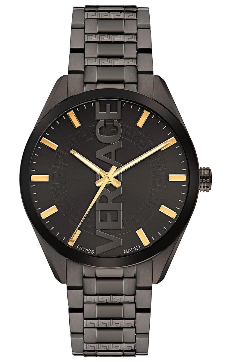 Versace VRSCVE3H00522 42 mm Siyah Çelik Kordon Analog Erkek Kol Saati